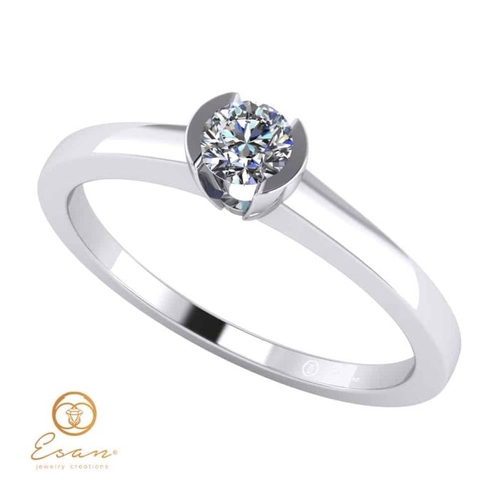 Inel de logodna din aur cu diamant ES39