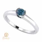 Inel de logodna din aur cu diamant albastru ES39