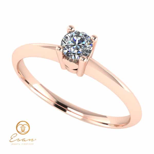 Inel de logodna din aur cu diamant ES53