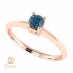 Inel de logodna din aur cu diamant albastru ES53