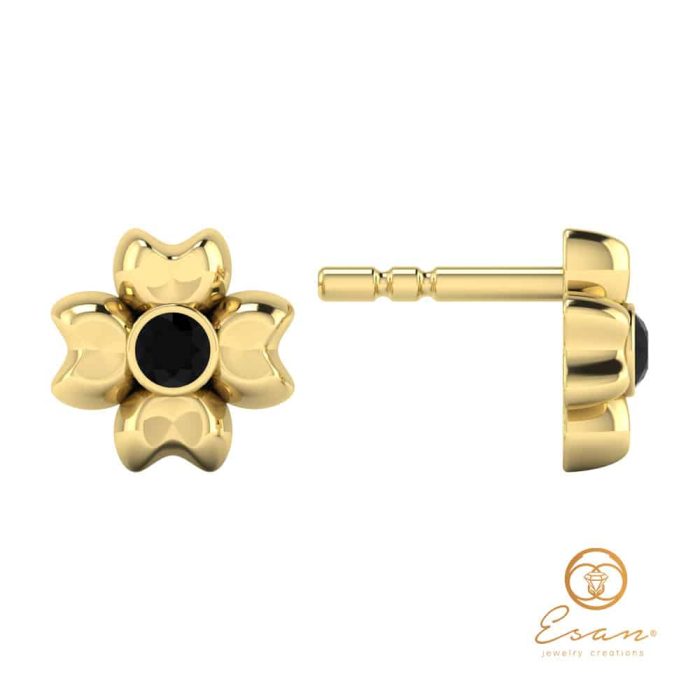 Cercei cu diamant negru ESC2