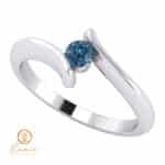 Inel de logodna din aur cu diamant albastru ES32