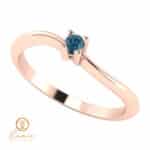 Inel de logodna din aur cu diamant albastru ES33
