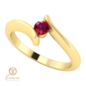 Inel de logodna din aur cu rubin ES32