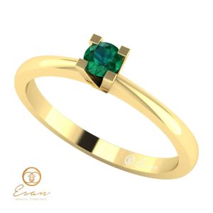 Inel de logodna din aur cu smarald ES31