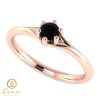 Inel de logodna din aur cu diamant negru ES14