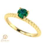 Inel de logodna din aur cu smarald ES17
