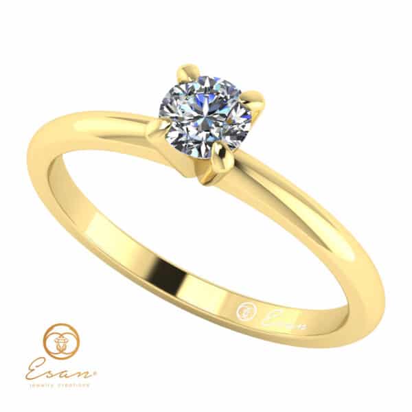 Inel de logodna din aur cu diamant ES35