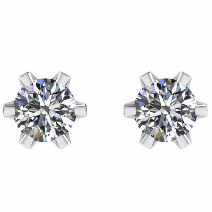 Cercei din aur cu diamant briliant solitaire ESC79