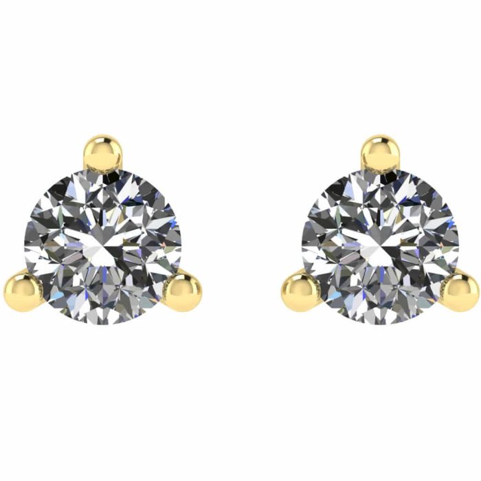 Cercei din aur cu diamant solitaire studs ESC72