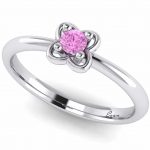 Inel din aur cu diamant roz logodna solitaire ES156