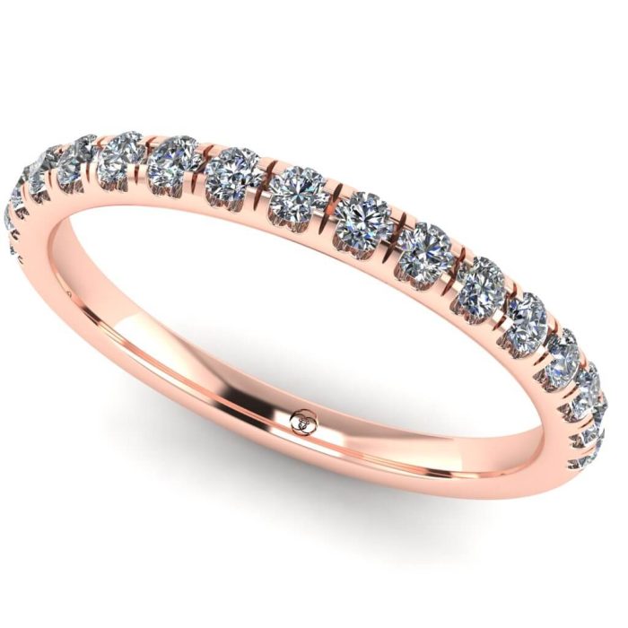 Inel eternity din aur roz cu diamante ES221