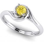 Inel logodna cu diamant galben din aur infinit ES158