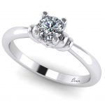 Inel logodna cu diamant din aur model inima ES161