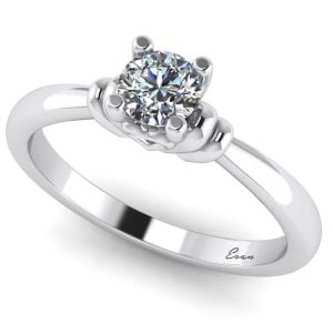 Inel logodna cu diamant din aur model inima ES161