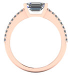Inel de logodna finut cu diamante naturale din aur roz 18k ES225