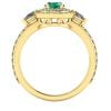 Inel cu diamante si smarald oval din aur 18k LOGODNA ES338