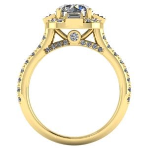 Inel cu diamante din aur de logodna ES346