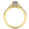 Inel halo regal cu diamant oval 1.30 carate natural din aur ES18K ES398