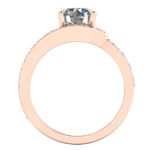 Inel din aur roz cu diamant 1.50 carate natural certificat GIA de logodna ES308