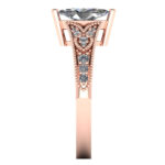 Inel cadou cu diamant marquise 1 carat vintage din aur roz 18k ES306
