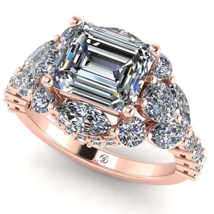 Inel de lux cu diamante naturale 4.17 carate din aur 18kl ES351