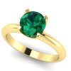 Inel cu smarald si diamante naturale din aur galben ES397