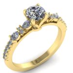 Inel de logodna cu diamant briliant natural certificat GIA din aur ES283