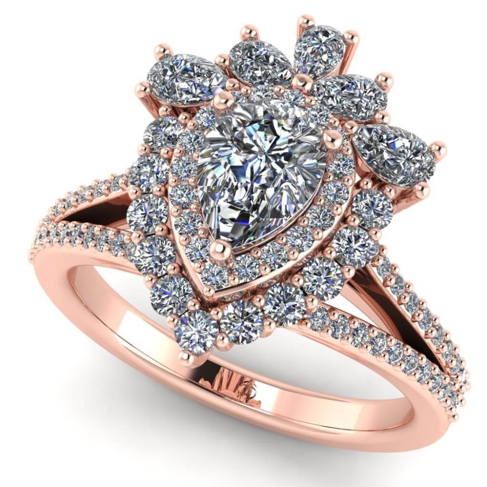 Inel de logodna cu diamant NATURAL fancy certificat GIA din aur ES378