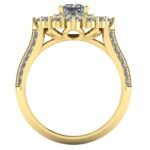 Inel logodna model luxury cu diamante naturale din aur 18k galben ES395