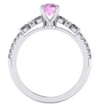 Inel de logodna din aur alb cu diamante roz 0.40 carate ES283