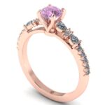 Inel de logogodna cu diamant roz 0.70 carate din aur rose ES283