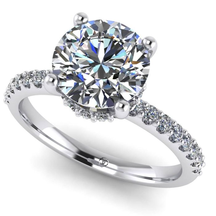 Inel de logodna cu diamant mare 1.50 carate E/VVS certificat GIA din aur ES267