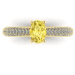Inel de logodna din aur galben cu diamante naturale pave ES272