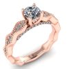 Inel de logodna cu diamante naturale infinit din aur roz ES215