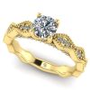 Inel de logodna cu diamante model vintage din aur ES215