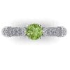 Inel logodna vintage cu diamant verde 0.40 carate si diamante sec din aur ES287