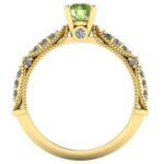 Inel logodna din aur 18k cu diamant verde rotund 0.40 carate ES287