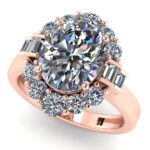 Inel de logodna colectia luxury cu diamant oval 2.50 carate certificat GIA ES393