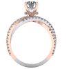 Inel de logodna din aur alb si roz cu diamant certificat GIA 1.00 ct ES204