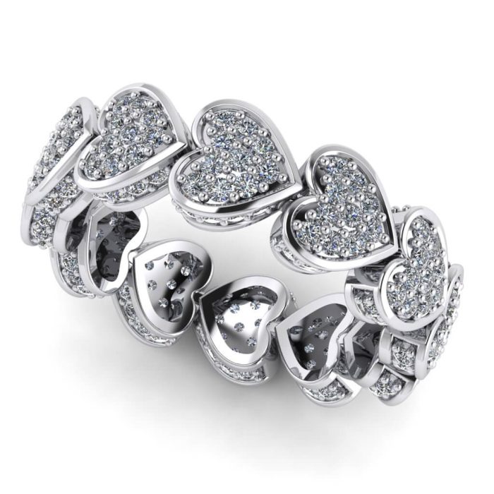 Inel de logodna eternity cu diamante f/vs din aur ES367