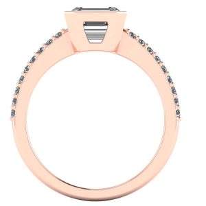 Inel logodna cu diamant 1 carat emerald din aur roz ES216