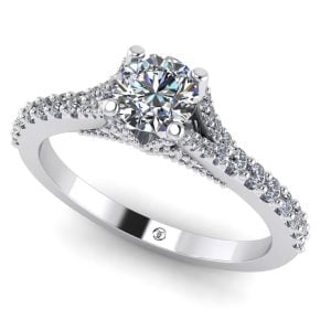 Inel de logodna cu diamante din aur alb ES284