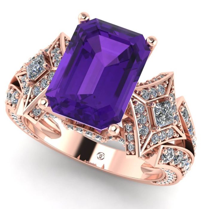 Inel model de lux elegant din colectia luxury 2023 cu ametist 5 ct ES279