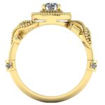 Inel de logodna cu diamante din aur galben 18k ES391