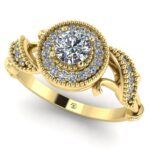 Inel de logodna cu diamant 0.40 ct D/VVS GIA din aur galben 18kt ES391