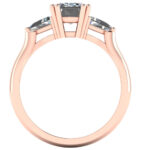 Inel de logodna cu diamant emerald 1.20 ct E VVS din aur roz ES173