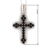 Cruce din aur 18k cu diamante negre ESCR23