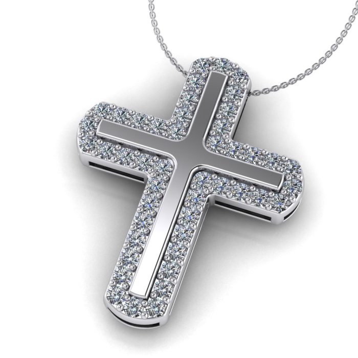 Cruciulita cu diamante naturale din aur ESCR12
