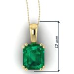 Pandantiv aur galben 18k cu smarald emerald solitaire ESP33